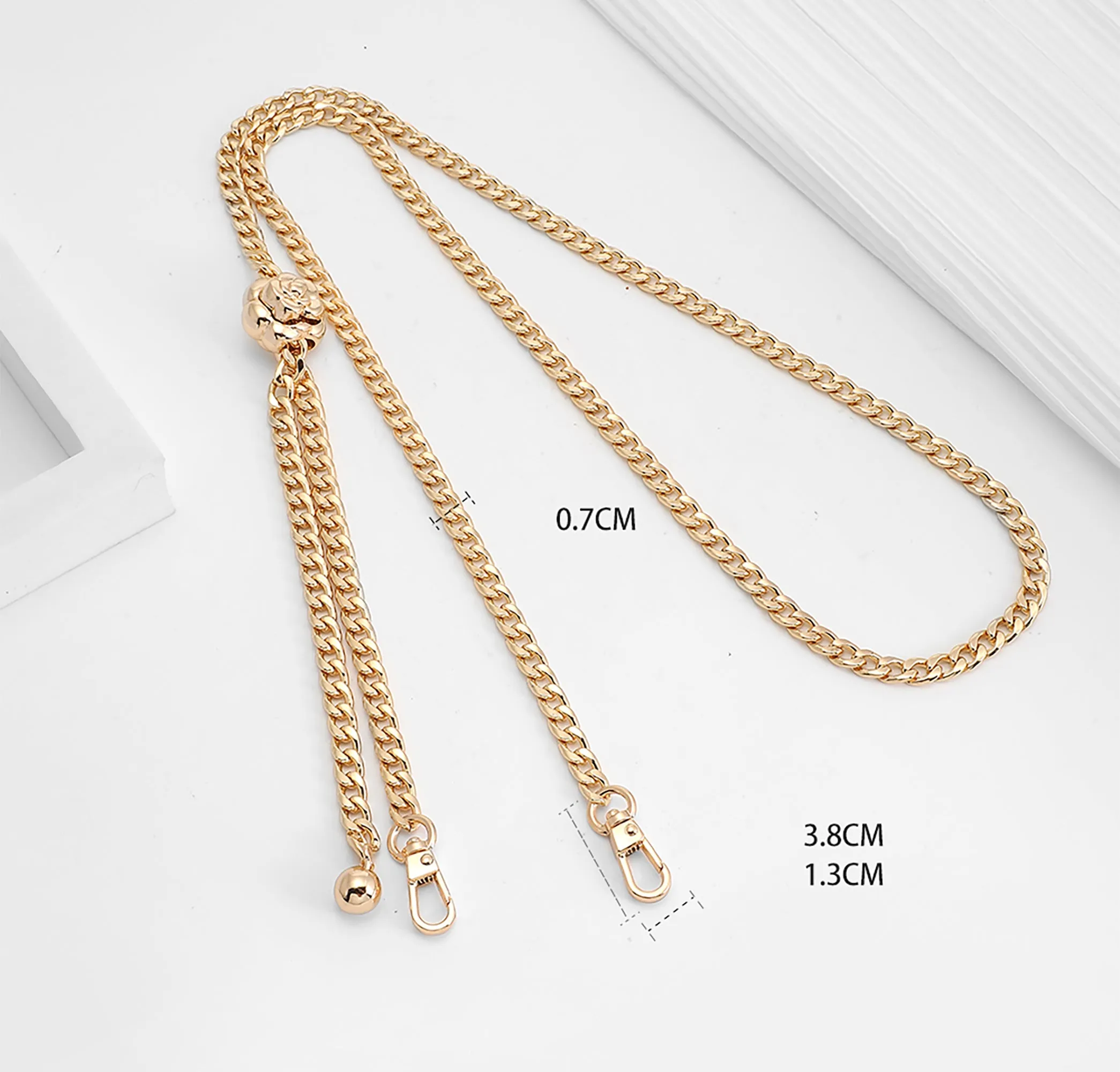 Adjustable bag chain accessory, small bag crossbody fine chain, metal bag strap shoulder strap transformation chain