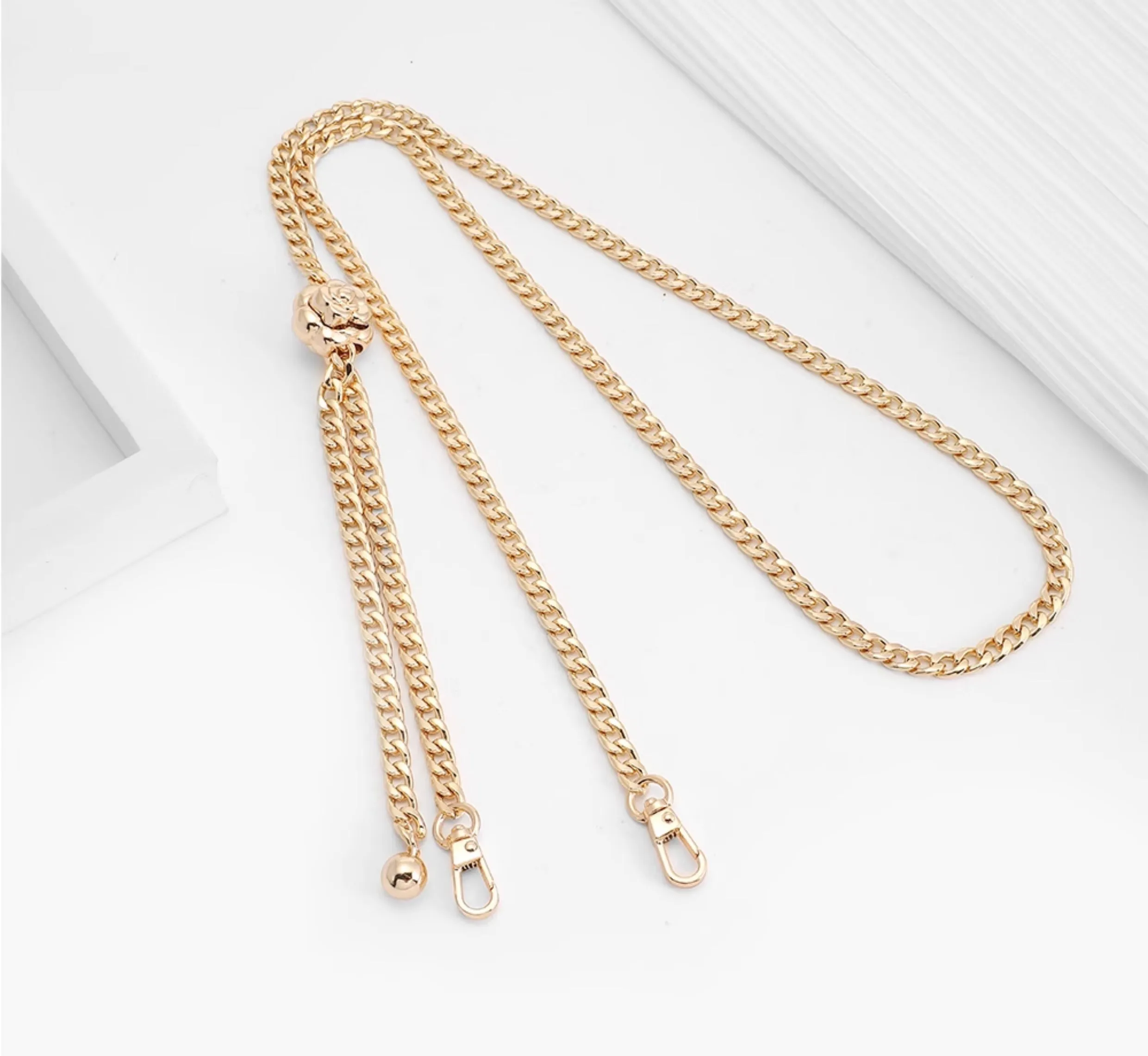 Adjustable bag chain accessory, small bag crossbody fine chain, metal bag strap shoulder strap transformation chain