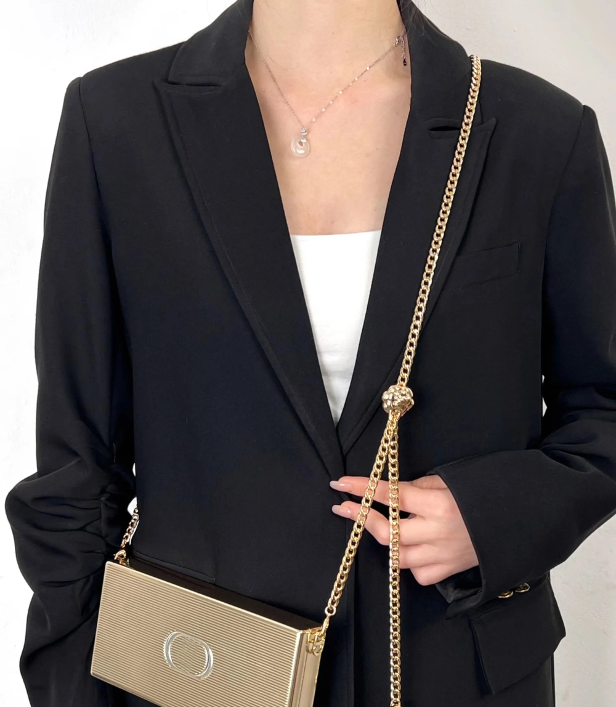 Adjustable bag chain accessory, small bag crossbody fine chain, metal bag strap shoulder strap transformation chain
