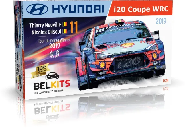 Belkits Hyundai Neuville i20 Coupe WRC - 1/24 Scale Model Kit