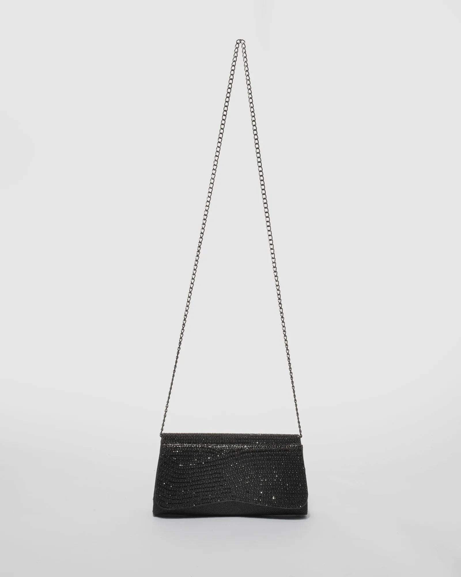 Black Delia Clutch Bag