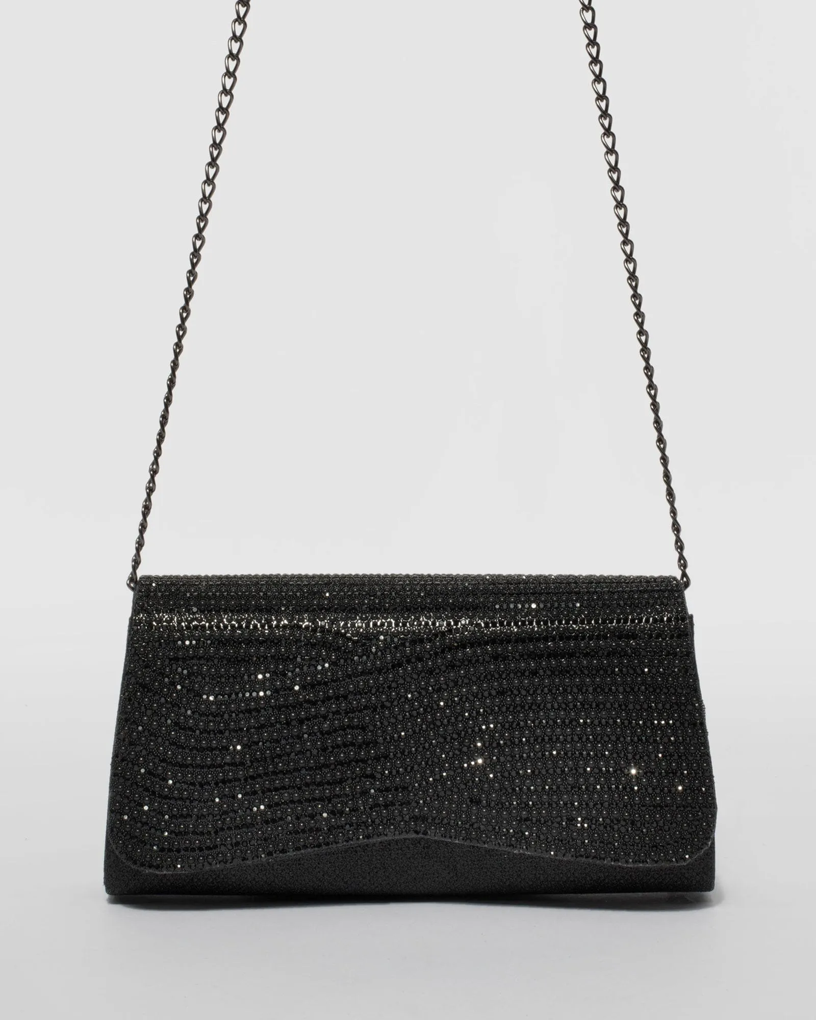 Black Delia Clutch Bag