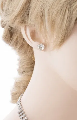 Bridal Wedding Jewelry Crystal Rhinestone Naive Yet Alluring Necklace J503 SLV