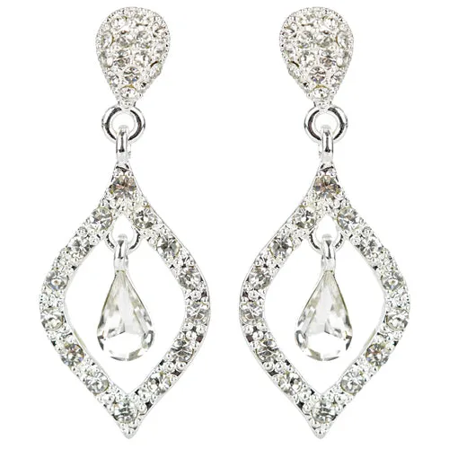 Bridal Wedding Prom Jewelry Classic Sparkling Crystal Rhinestone Earrings E1193