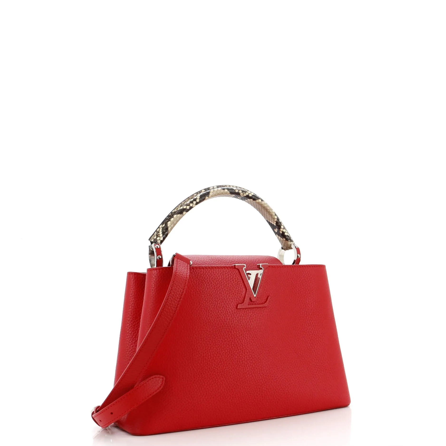 Capucines Bag Leather with Python PM