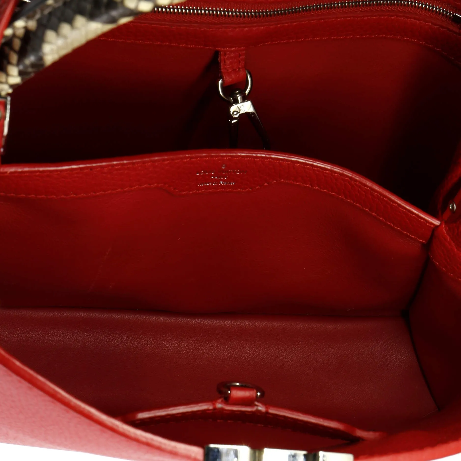 Capucines Bag Leather with Python PM