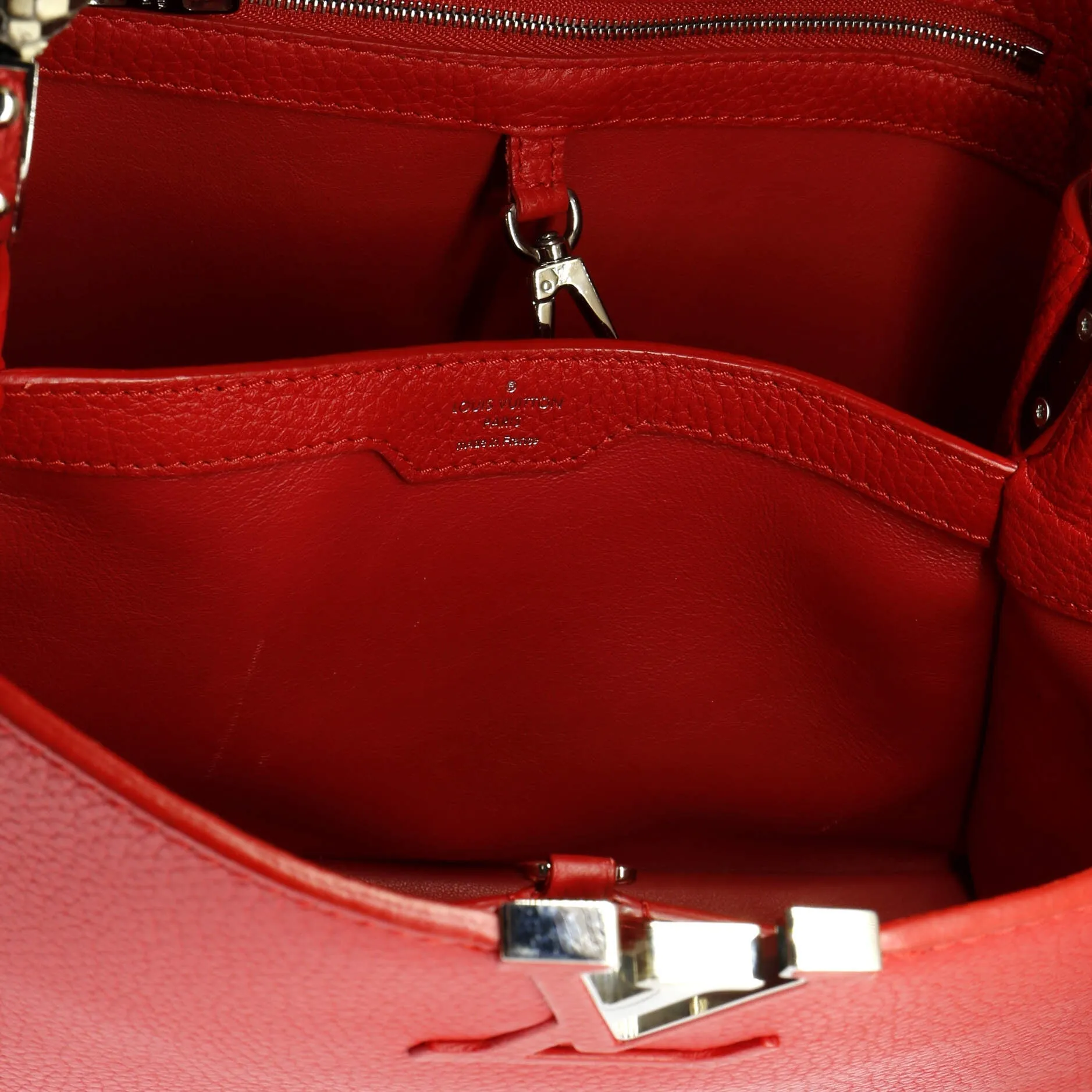 Capucines Bag Leather with Python PM