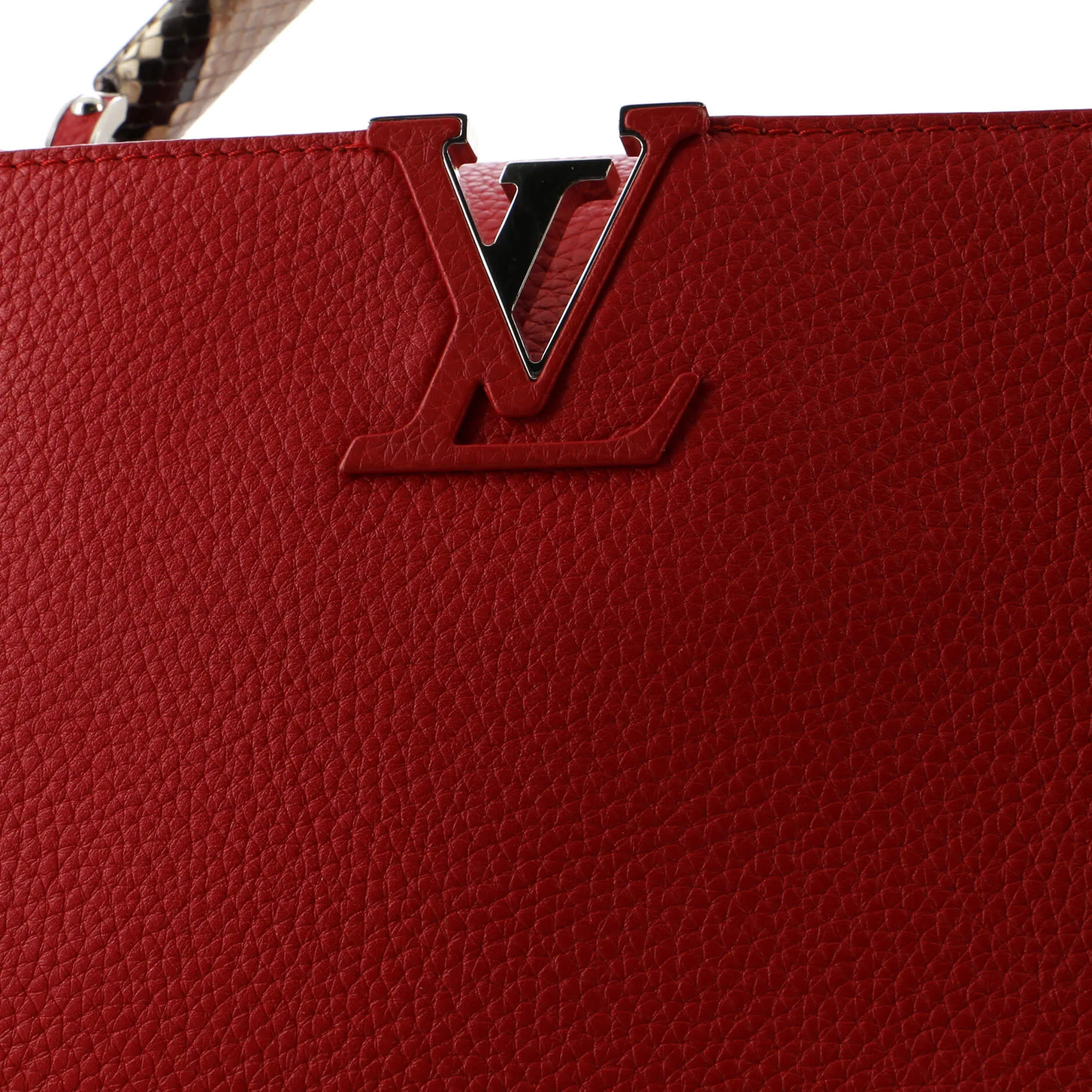 Capucines Bag Leather with Python PM