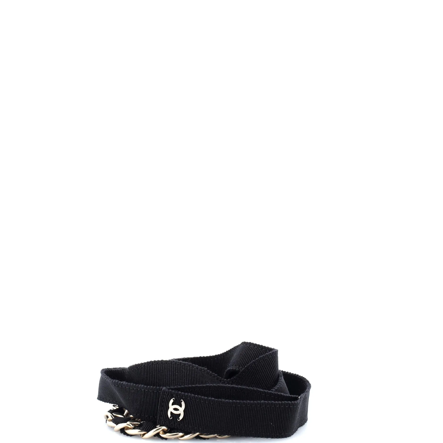 CC Bow Chain Belt Metal and Grosgrain 150