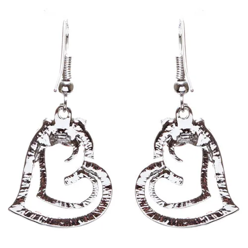 Charming Valentine Theme Fashion Crystal Rhinestone Heart Earrings E906 Red