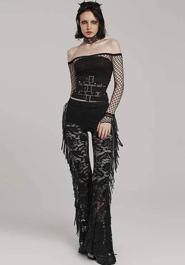 Crimson | MESH BUCKLE CORSET