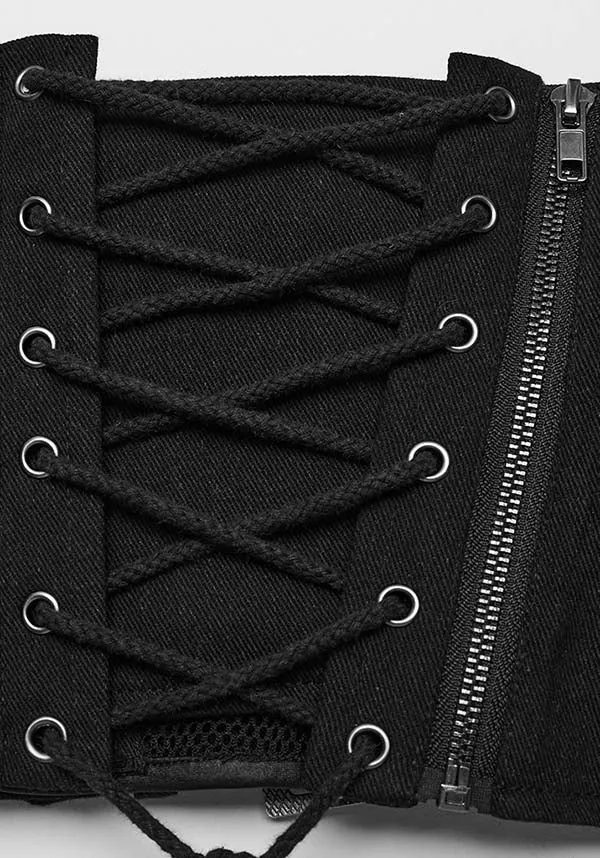 Crimson | MESH BUCKLE CORSET