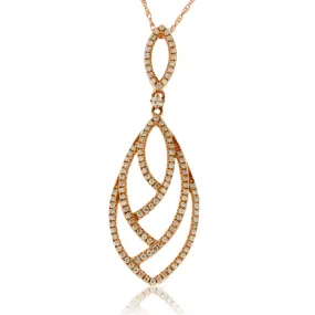 Diamond Chandelier Leaf Style Pendant