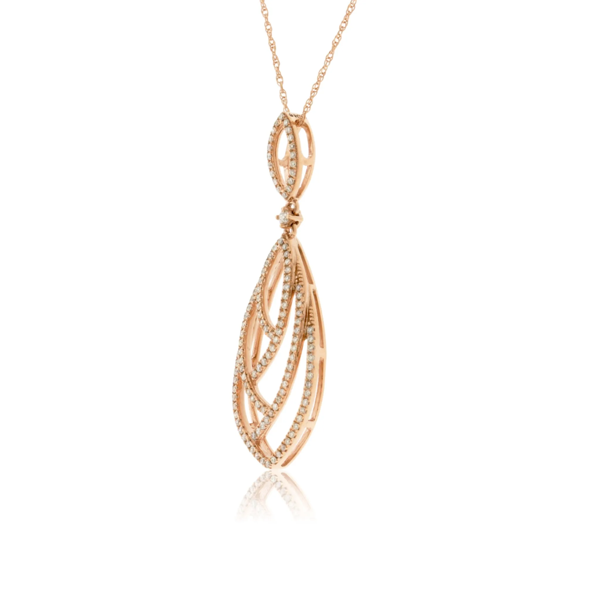 Diamond Chandelier Leaf Style Pendant