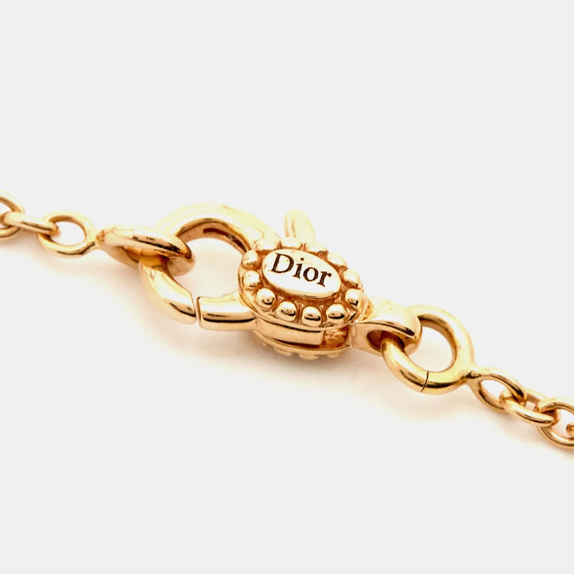 DIOR Large Rose Couture Diamond 18k Rose Gold Necklace