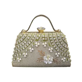 Embellished Clutch Gold Champagne