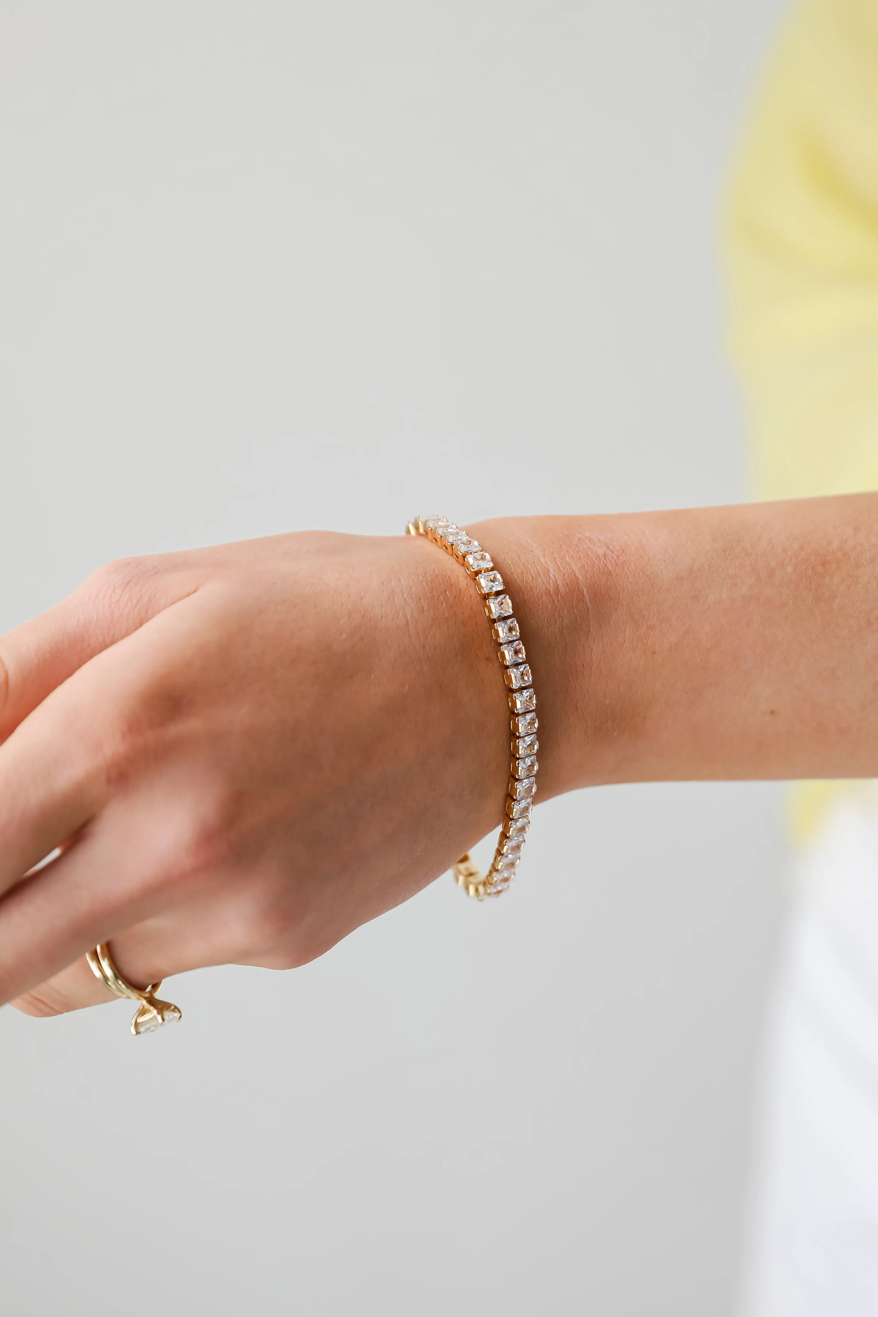 FINAL SALE - Gabi Gold Rhinestone Bracelet