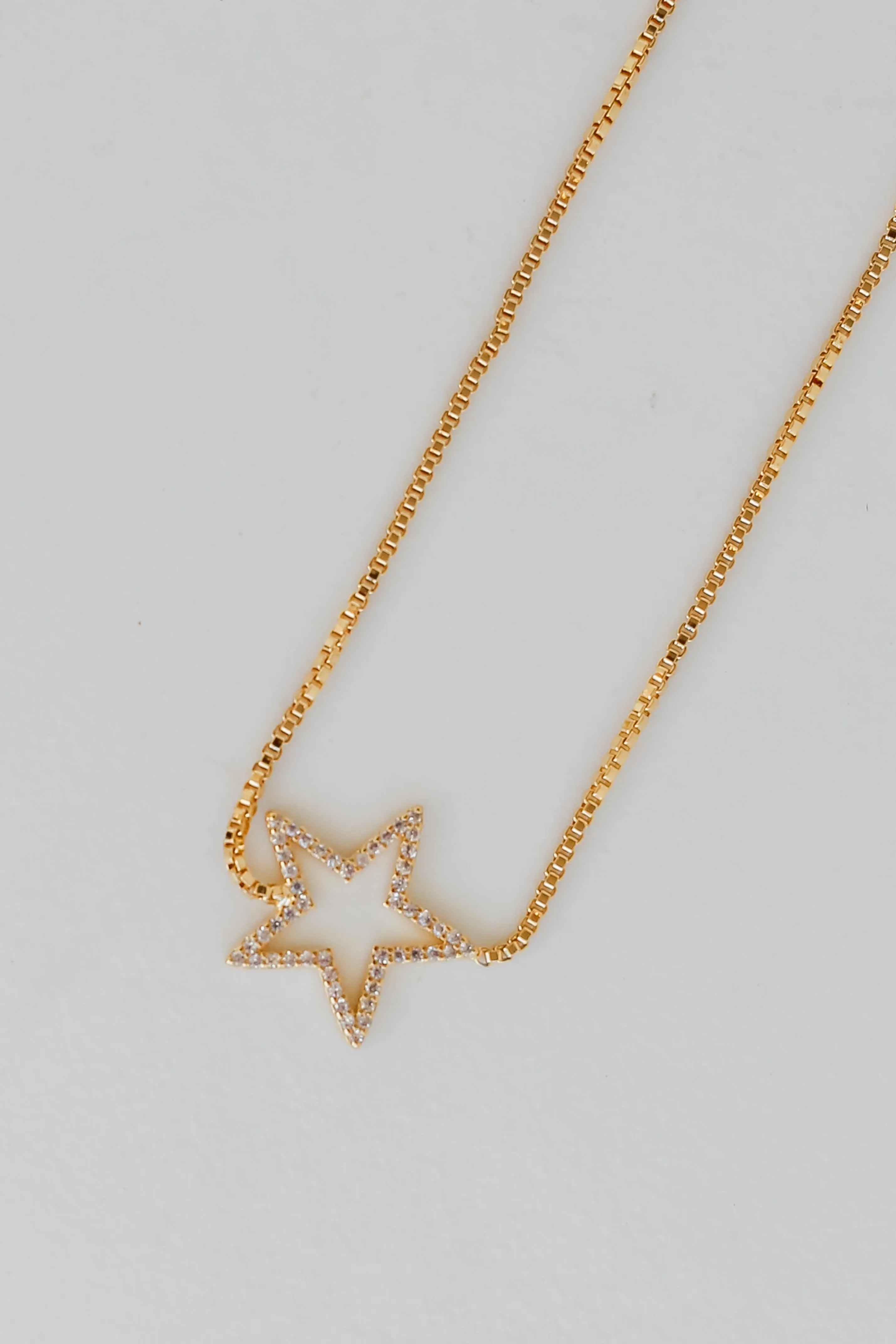 FINAL SALE - Lilah Gold Rhinestone Star Charm Bracelet