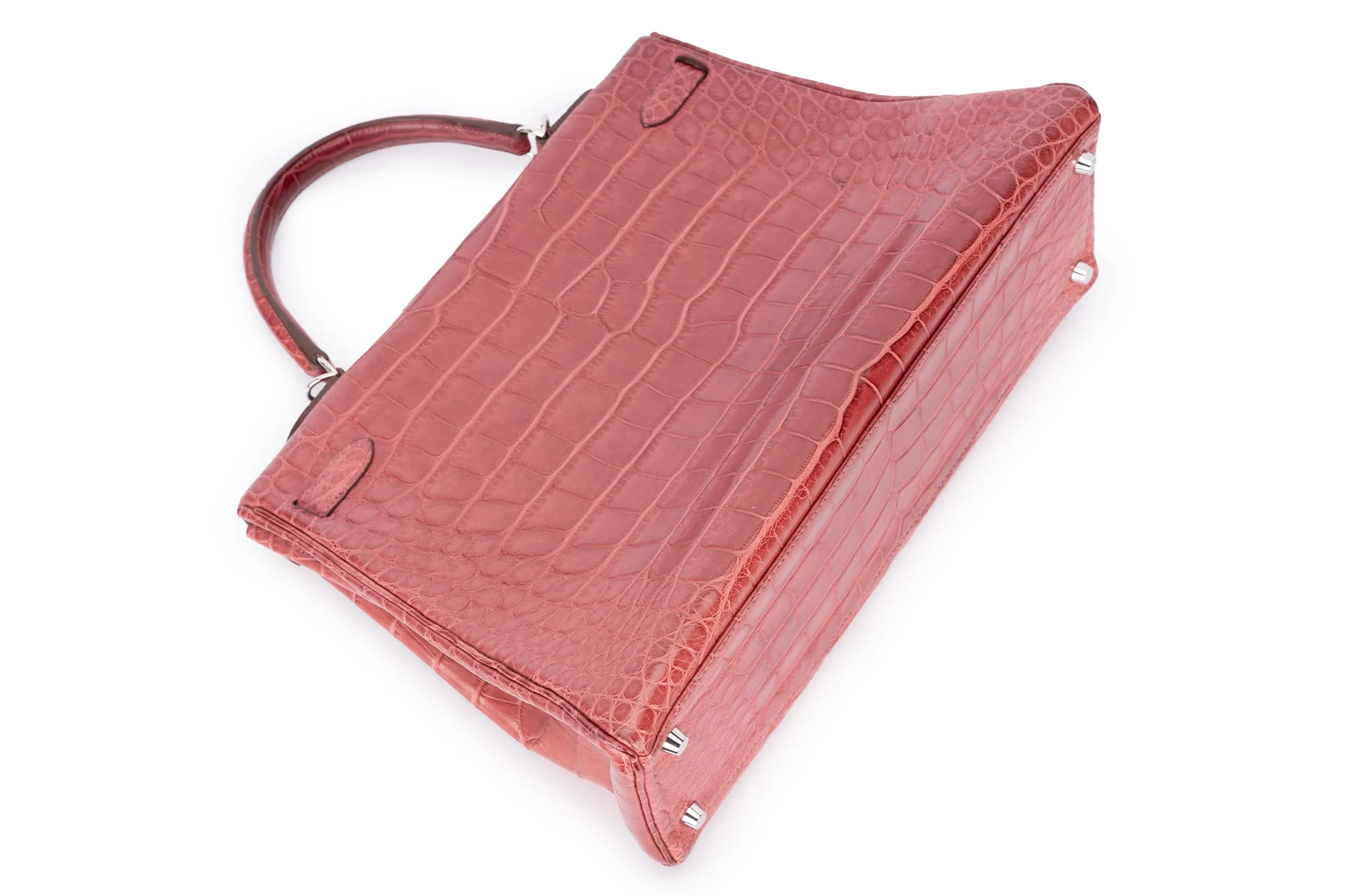 Hermès Kelly 35 Exotic Matte Burgundy PHW