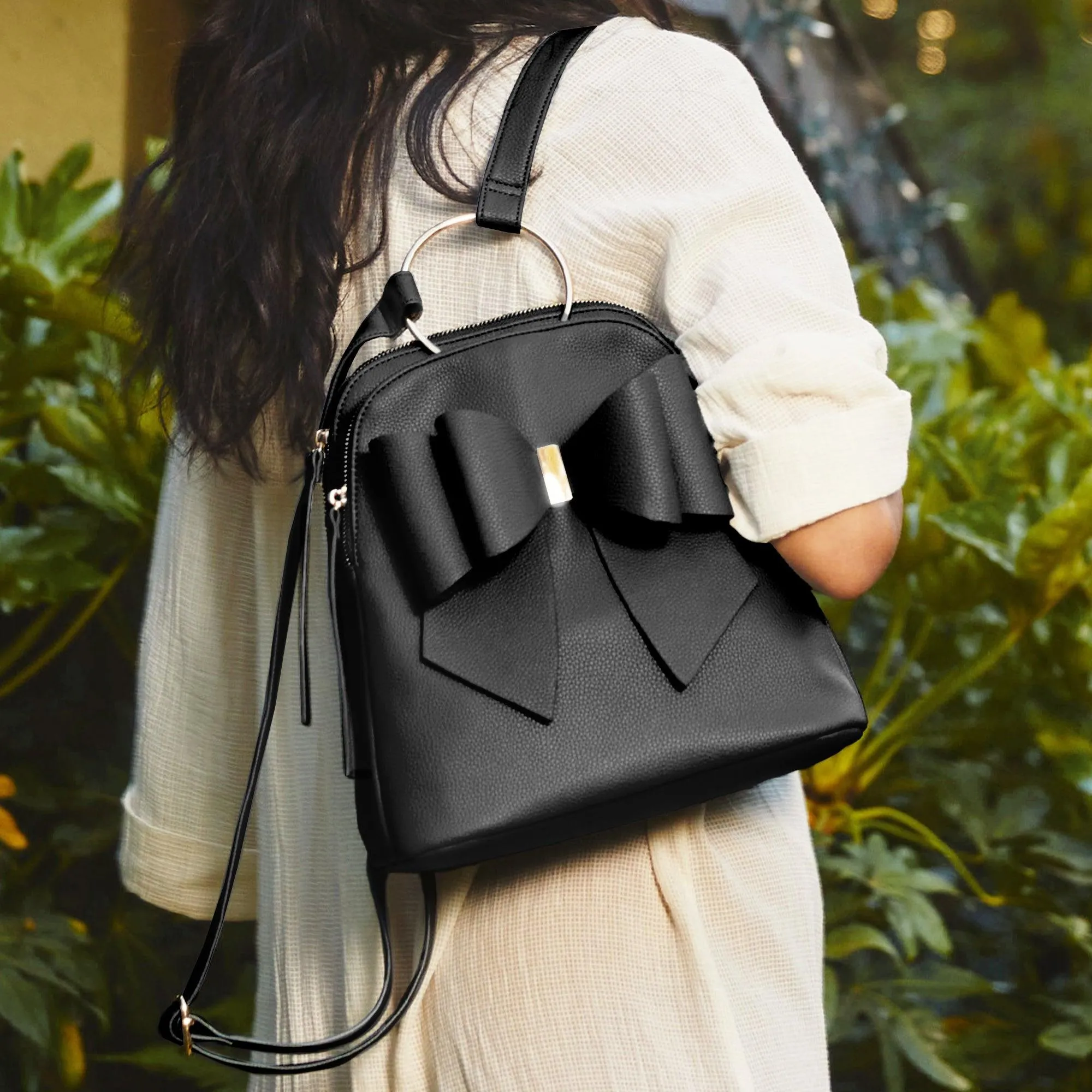 Julia Vegan Designer Bow Backpack