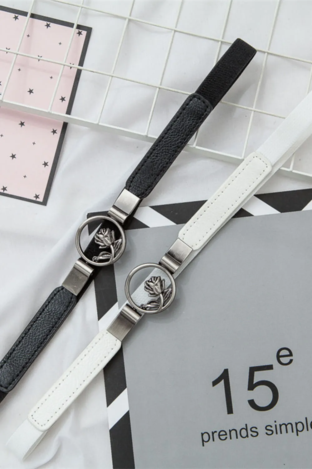 Metal Rose Buckle Aesthetic Belt