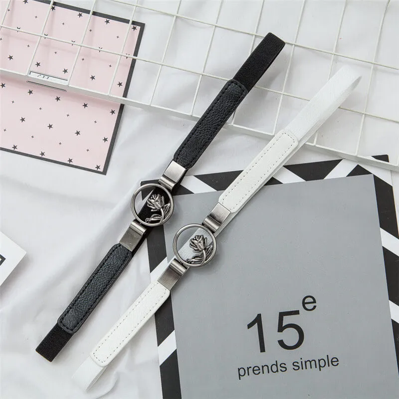 Metal Rose Buckle Aesthetic Belt