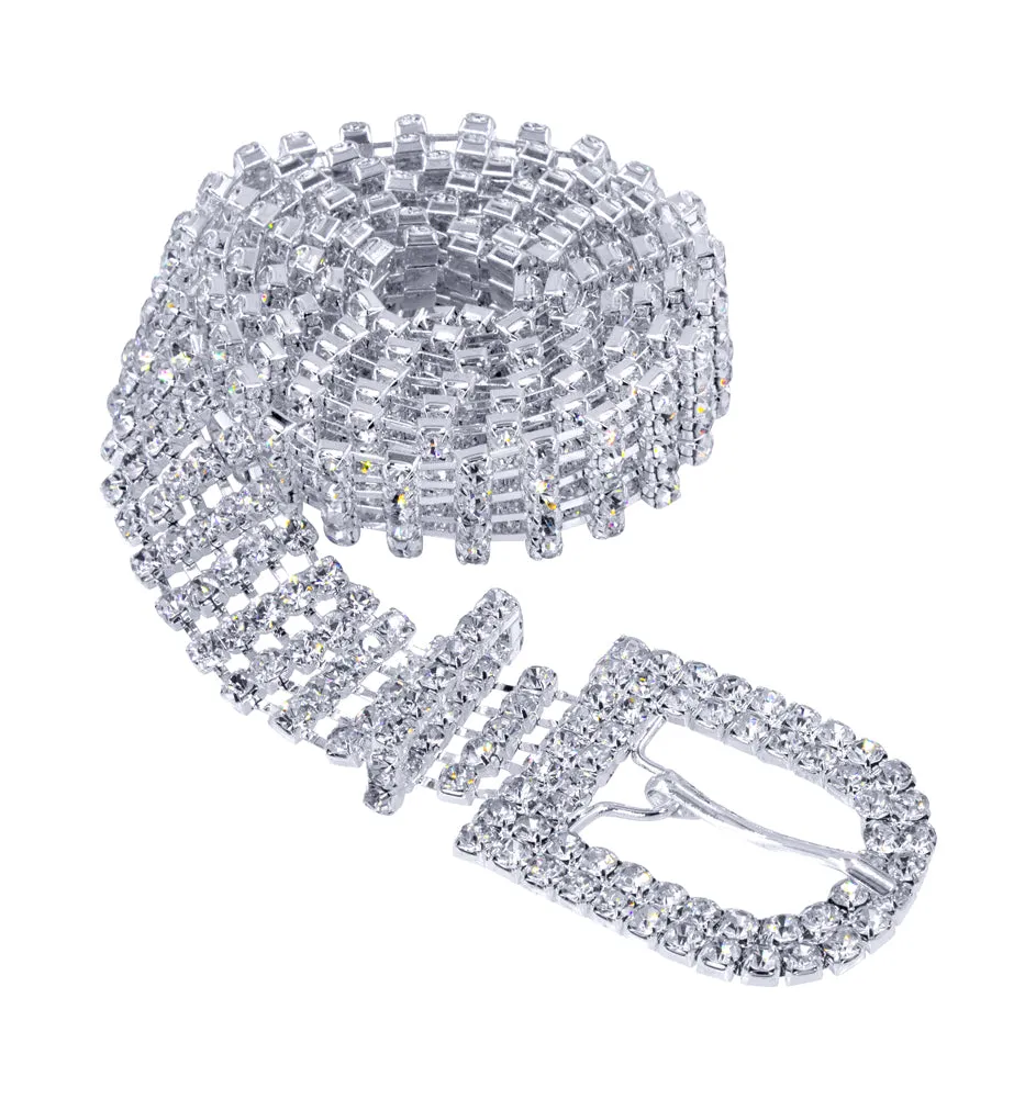 Rhinestone Belt - 5 Rows - 36"