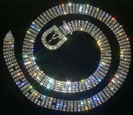 Rhinestone Belt - 5 Rows - 36"
