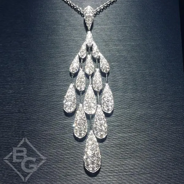 Simon G. Pave Diamond Teardrop "Chandelier" Drop Pendant