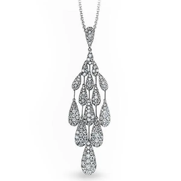 Simon G. Pave Diamond Teardrop "Chandelier" Drop Pendant