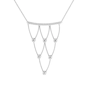Sterling Silver Diamond Chandelier Necklace