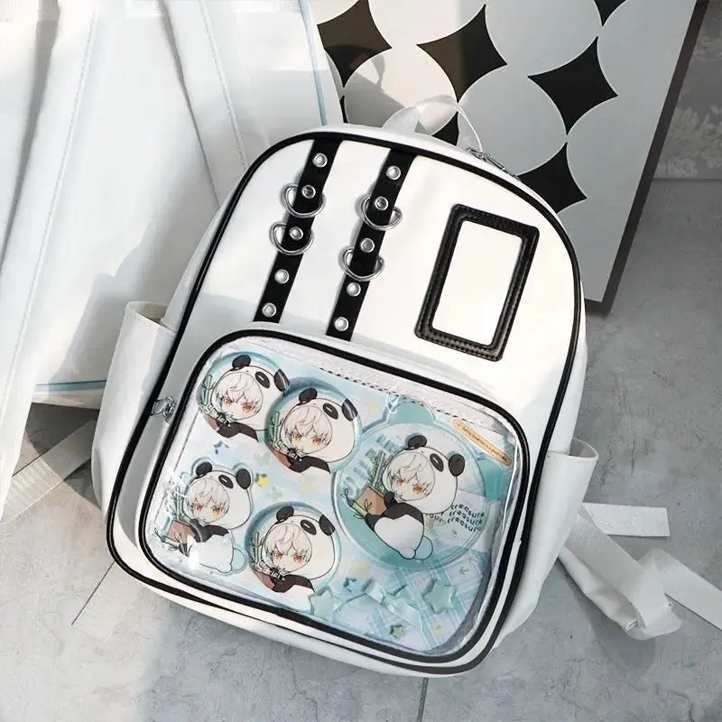 Uakiss Casual Womens Backpack Y2k New Fashion College Style Aesthetic Backpacks Lolita Jk Transparent Female Luxury Designer Bags
