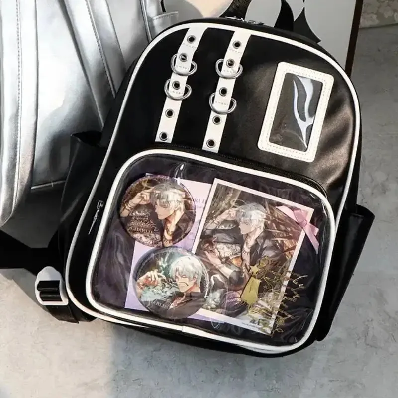 Uakiss Casual Womens Backpack Y2k New Fashion College Style Aesthetic Backpacks Lolita Jk Transparent Female Luxury Designer Bags