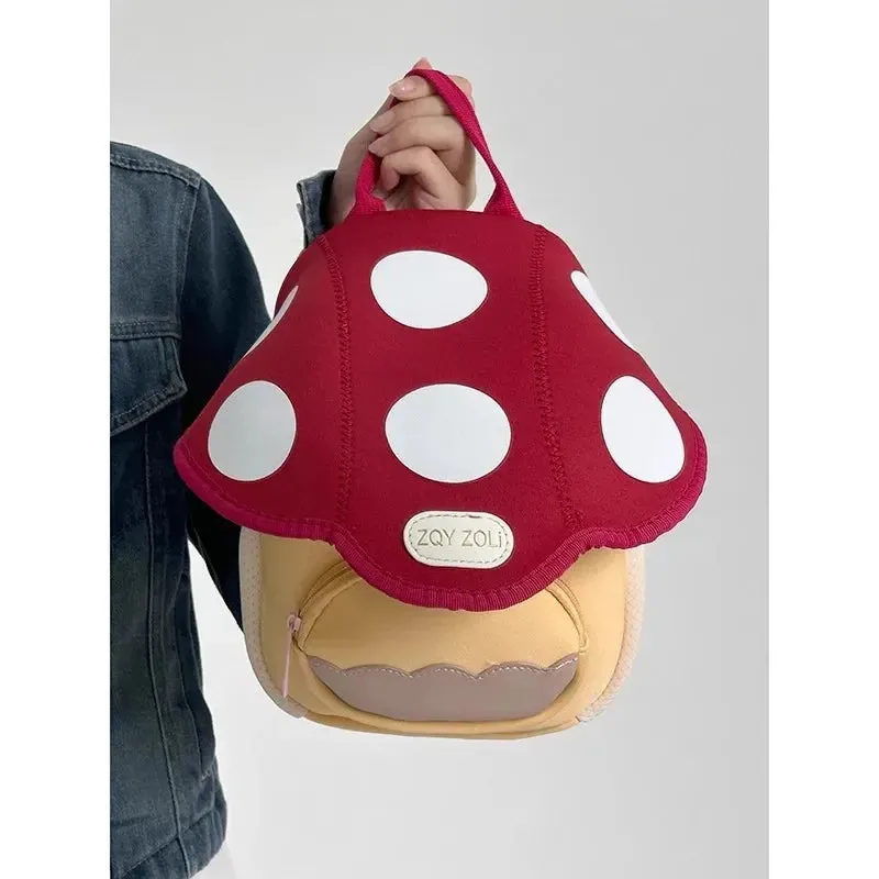 Uakiss Cute Small Backpacks for Women Mushroom New Fashion Casual Backpacks Advanced Designer Harajuku Exquisite Kawaii Female Bag
