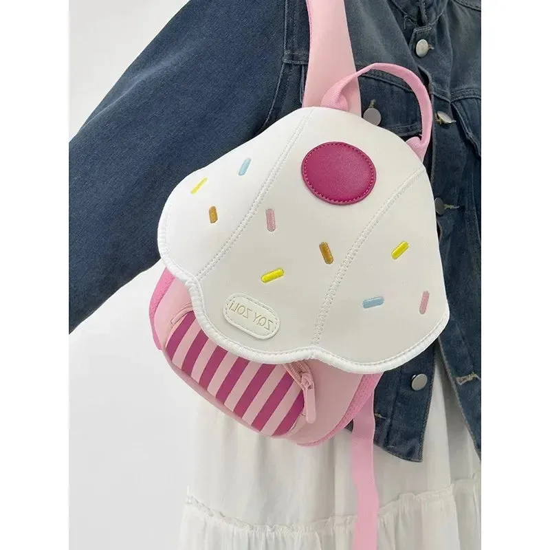 Uakiss Cute Small Backpacks for Women Mushroom New Fashion Casual Backpacks Advanced Designer Harajuku Exquisite Kawaii Female Bag