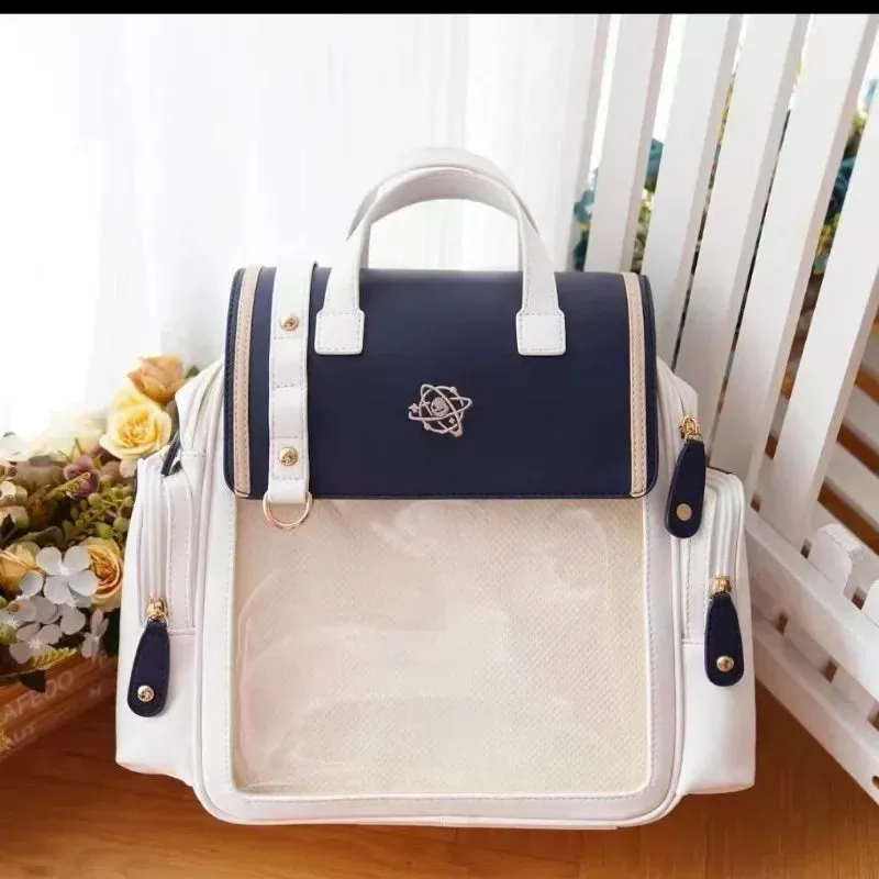 Uakiss Fashion Womens Backpack College Style Transparent Casual Backpacks Lolita Jk Cute Daily All-match Designer Female Ita Bag