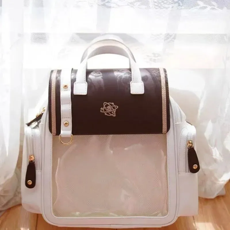 Uakiss Fashion Womens Backpack College Style Transparent Casual Backpacks Lolita Jk Cute Daily All-match Designer Female Ita Bag