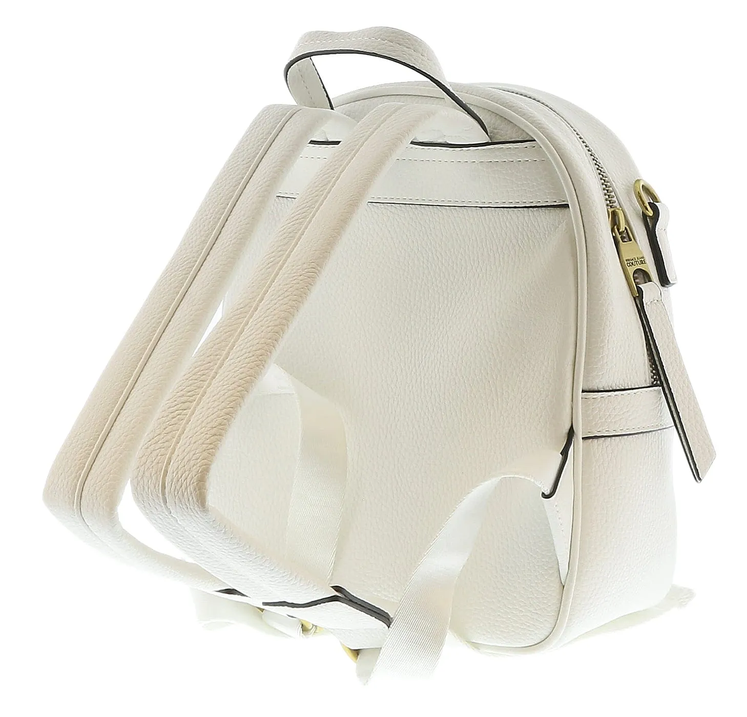 Versace Jeans Couture White Structured Riveted Fashion Backpack Bag