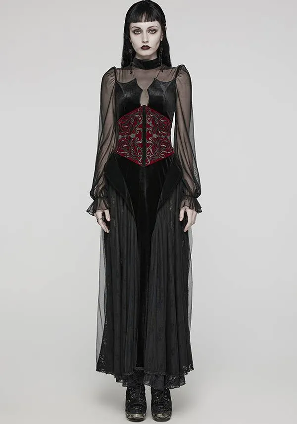 Victoria Corset [Red/Black] | WAIST BELT*