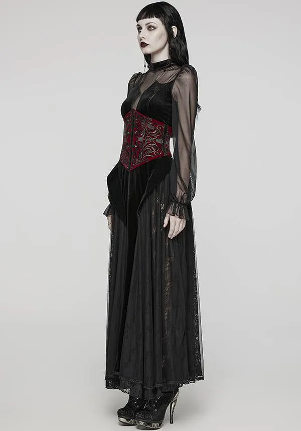 Victoria Corset [Red/Black] | WAIST BELT*