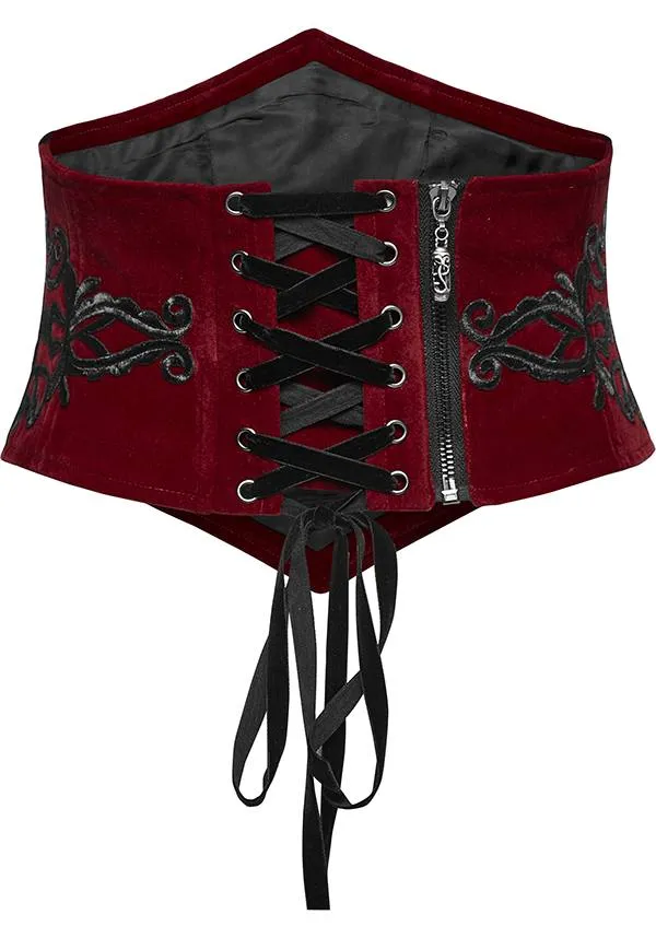 Victoria Corset [Red/Black] | WAIST BELT*