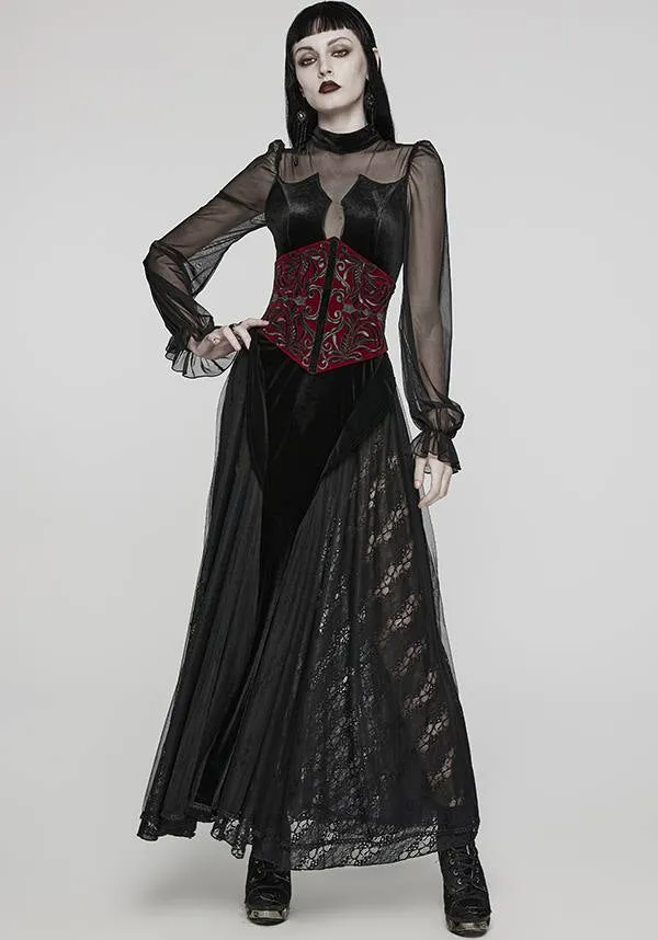 Victoria Corset [Red/Black] | WAIST BELT*