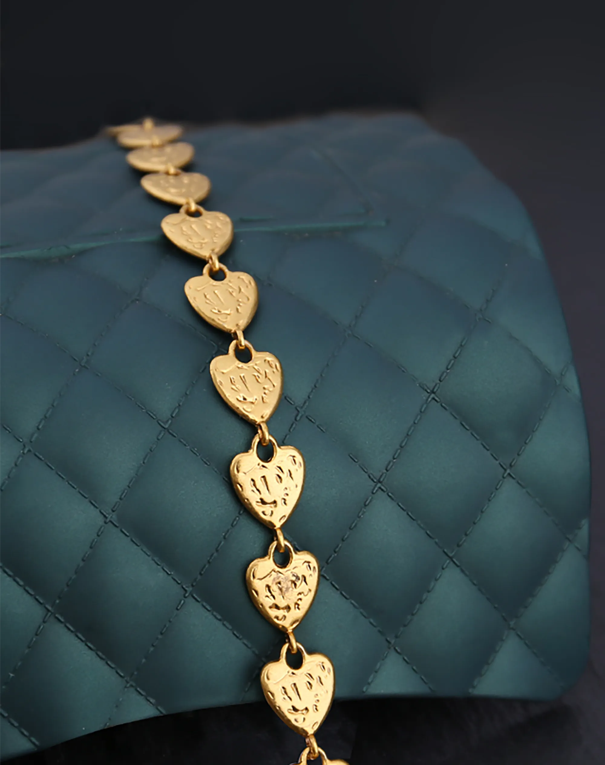 Vintage Bag Chain Accessories Crossbody Chain Strap,Heart-shaped Metal Replacement Chain.